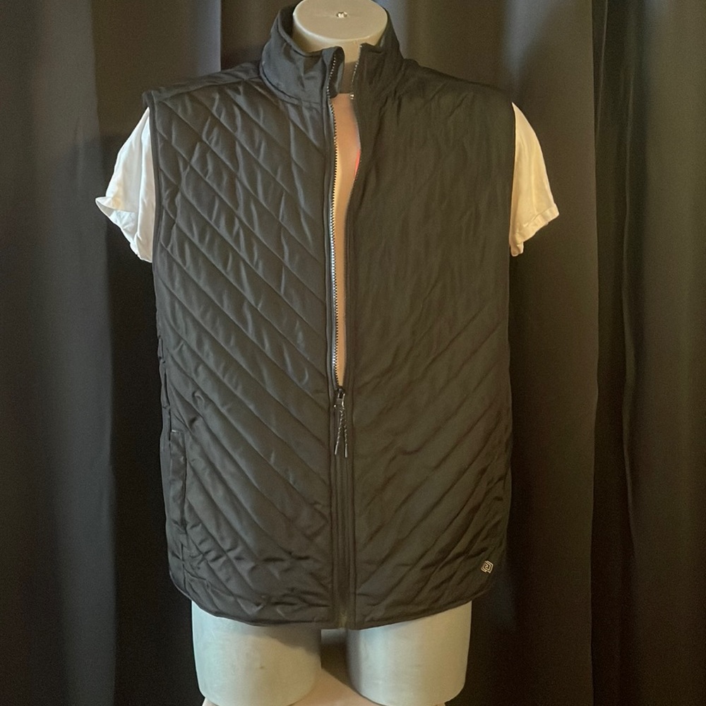 Zelos Men’s black vest size XL zip up